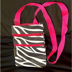 NWOT zebra print crossbody bag